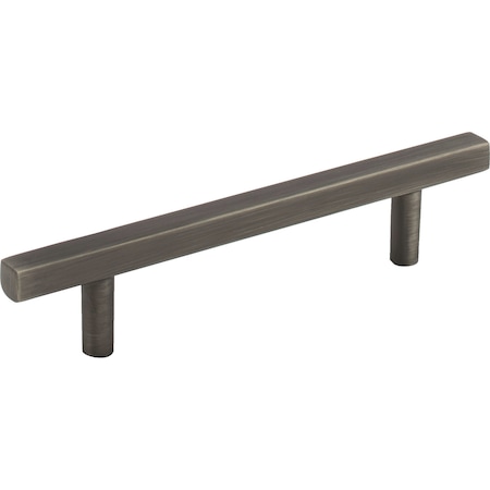 Jeffrey Alexander 96 mm Center-to-Center Brushed Pewter Square Dominique Cabinet Bar Pull 845-96BNBDL